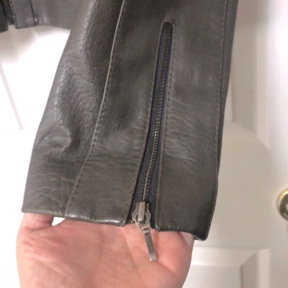 Vintage Genuine leather sz12 crop jacket 6 pockets - Picture 4 of 16